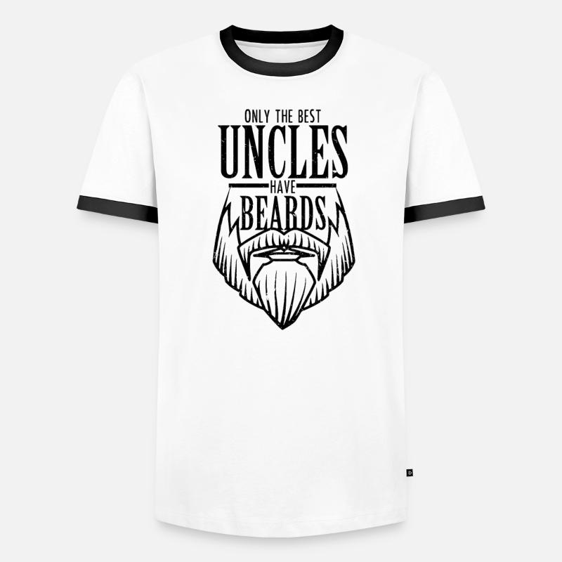 Oncle avec une barbe T-shirt contrasté Homme