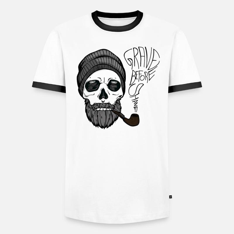 Grave before shave - beard design - 100% beard Men's Ringer Shirt