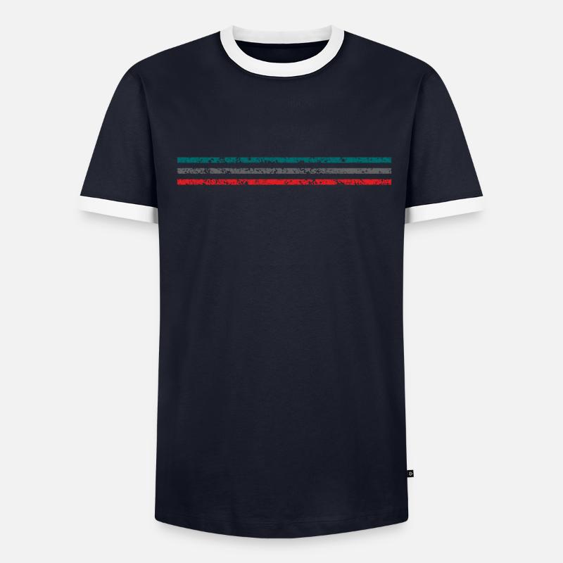Colors Stripe Decoration Men's Ringer Shirt