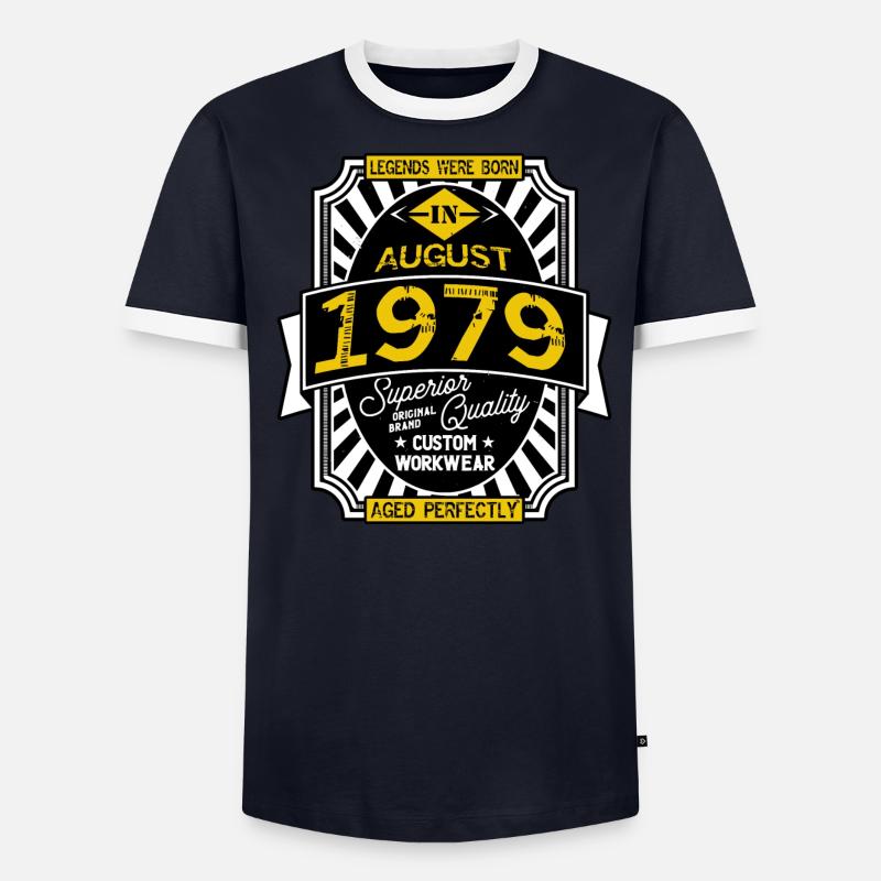 1979 AUGUST T-shirt contrasté Homme