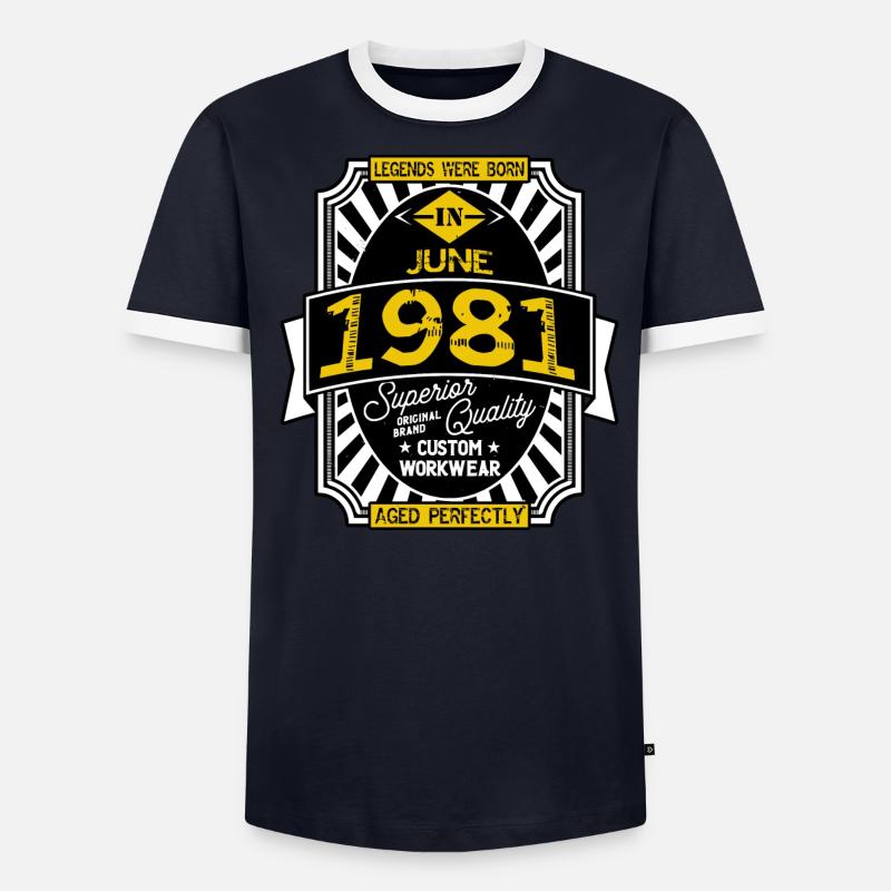 1981 JUNE T-shirt contrasté Homme
