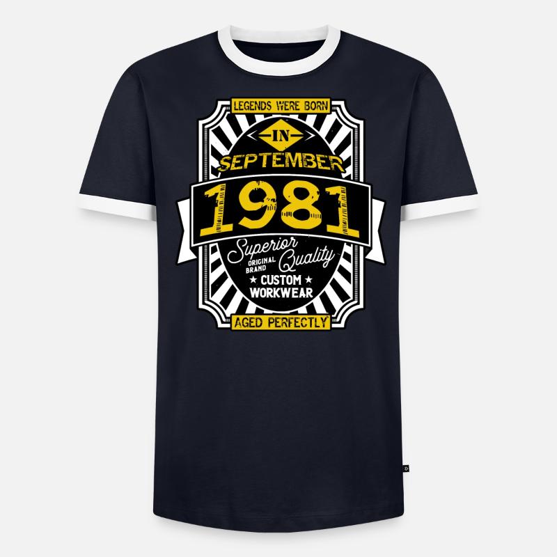 1981 SEPTEMBER T-shirt contrasté Homme