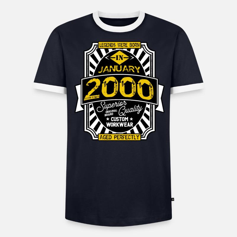 2000 JANUARY Men's Ringer Shirt