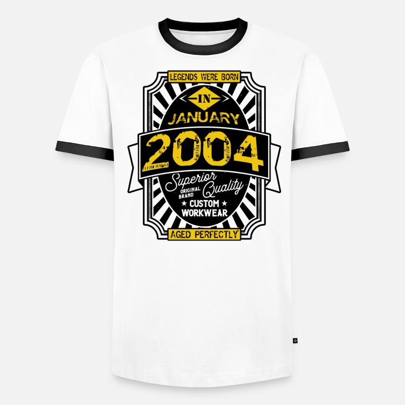 JANUAR 2004 Männer Kontrast-T-Shirt