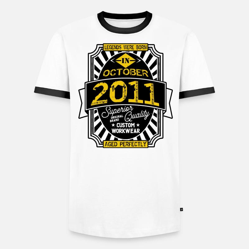 2011 OCTOBER T-shirt contrasté Homme