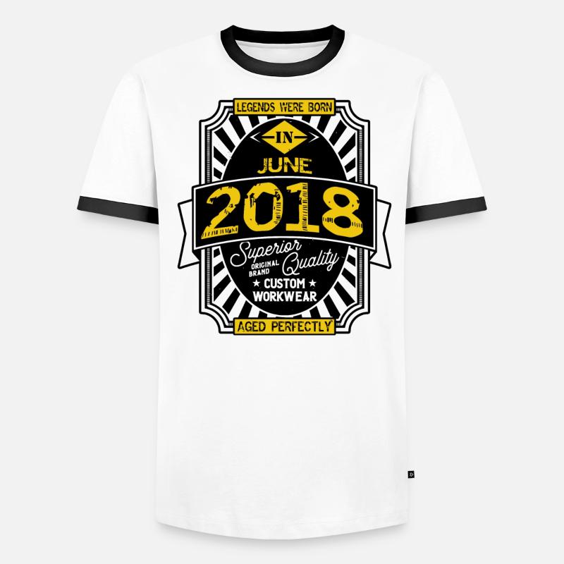 2018 JUNE T-shirt contrasté Homme