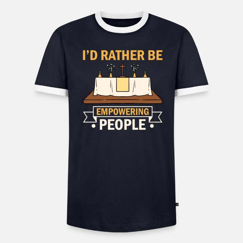 Chaplain Parish Priest Men's Ringer Shirt