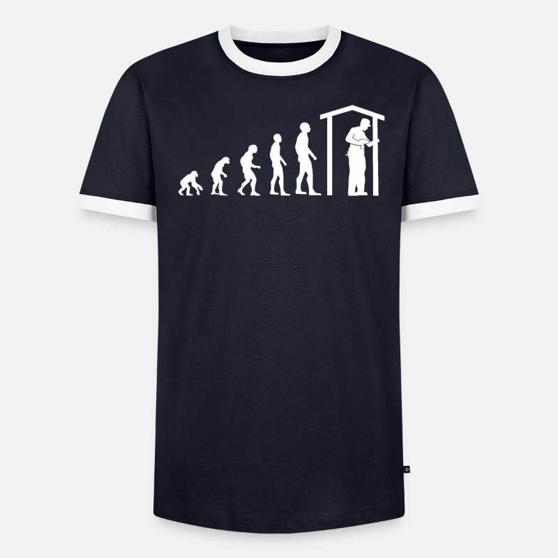 Zimmermann Beruf Evolution Zimmerer Geschenk - Männer Kontrast-T-Shirt - undefined