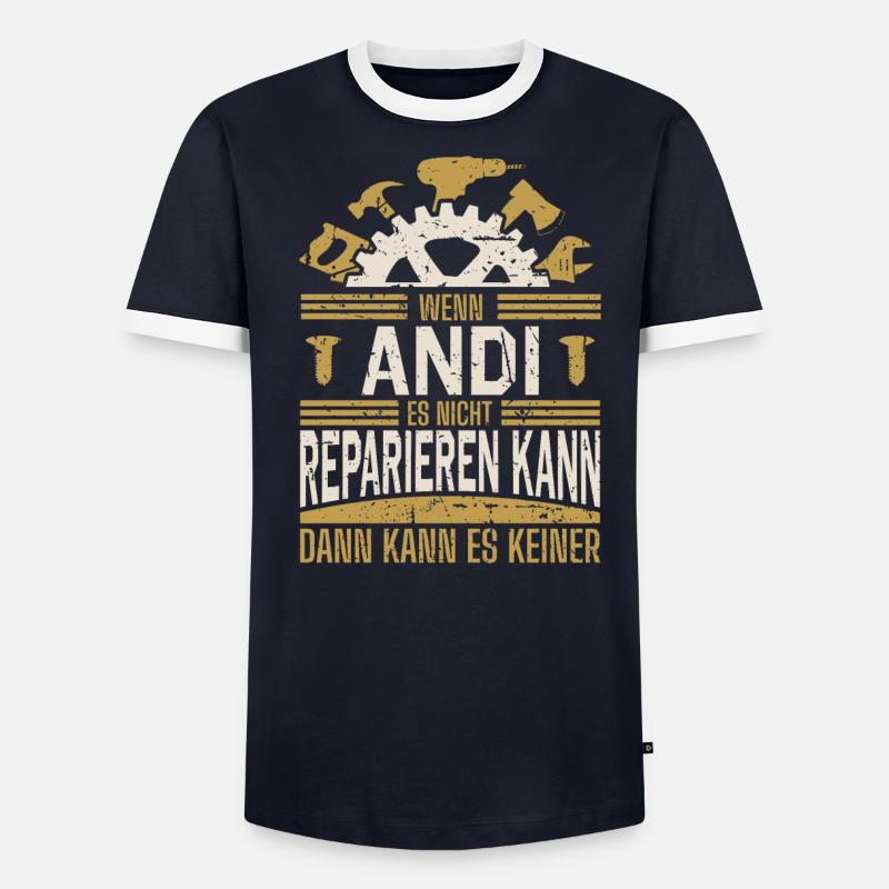 Andi Name Geschenk Geburtstag Männer Kontrast-T-Shirt