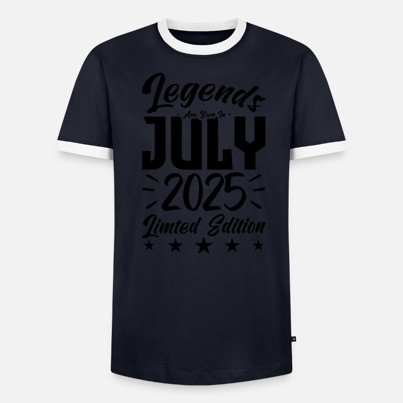 Geboren im Juli 2025. Geburtstagsgeschenk. Männer Kontrast-T-Shirt