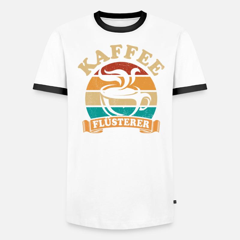 Kaffee Flüsterer - Kaffee trinken - Kaffeduft Männer Kontrast-T-Shirt