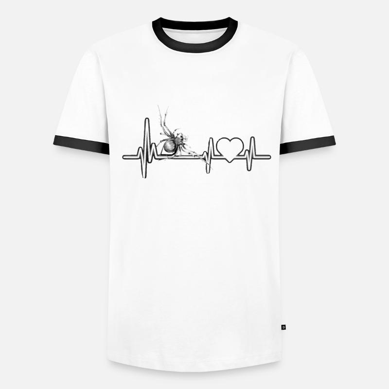 Spinne Männer Kontrast-T-Shirt