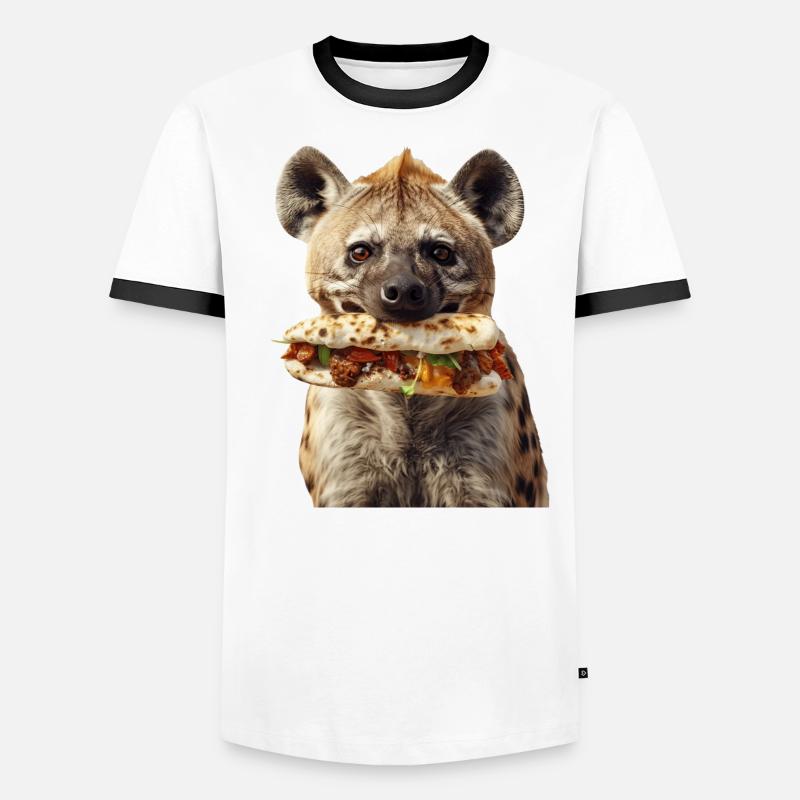 Hyäne Männer Kontrast-T-Shirt