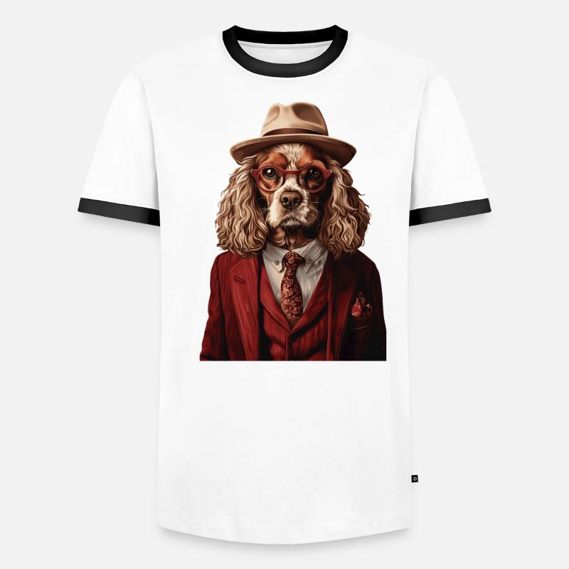 Cocker Spaniel Männer Kontrast-T-Shirt