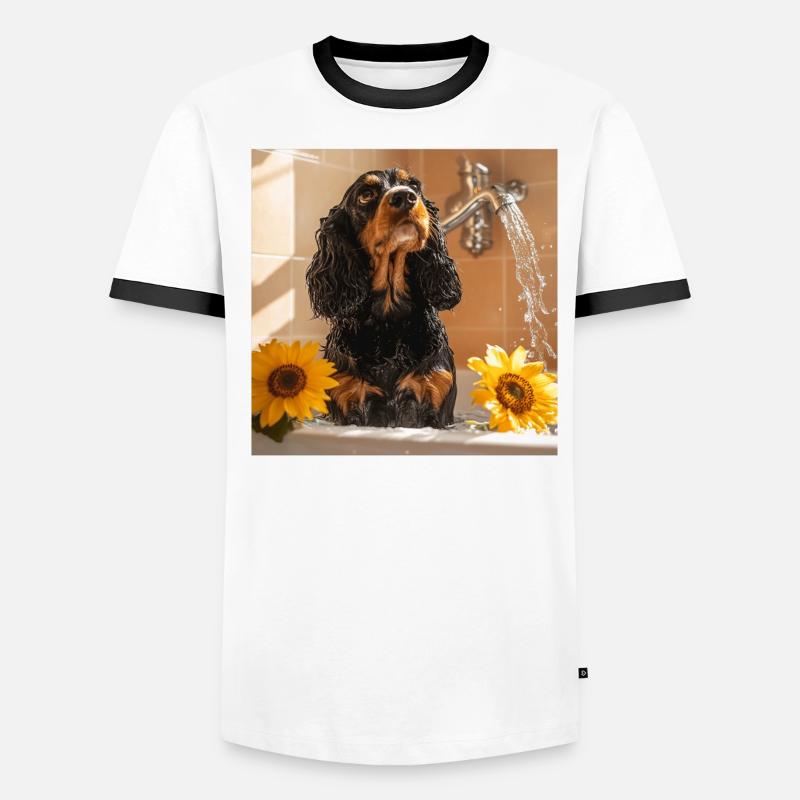 Cocker Spaniel Männer Kontrast-T-Shirt