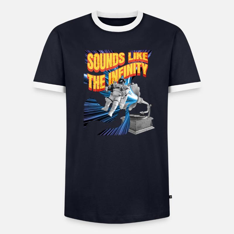 ElementTextsMusicAstronaut Design Men's Ringer Shirt