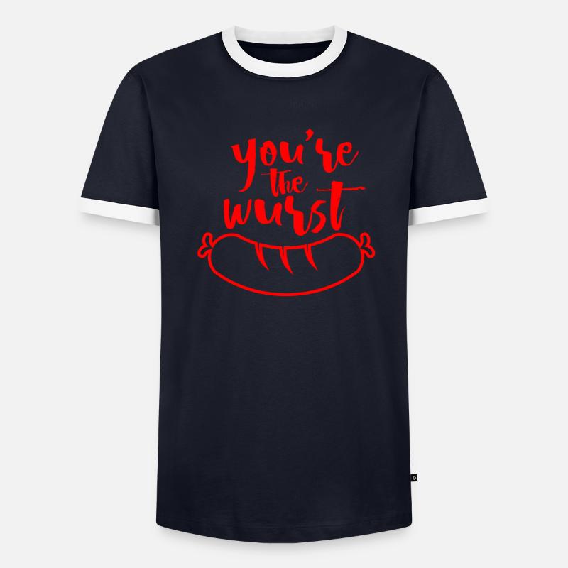 Wurst Männer Kontrast-T-Shirt