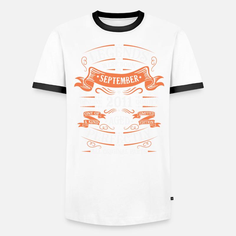 September 2011 Originelle Geburtstagsgeschenkidee Männer Kontrast-T-Shirt