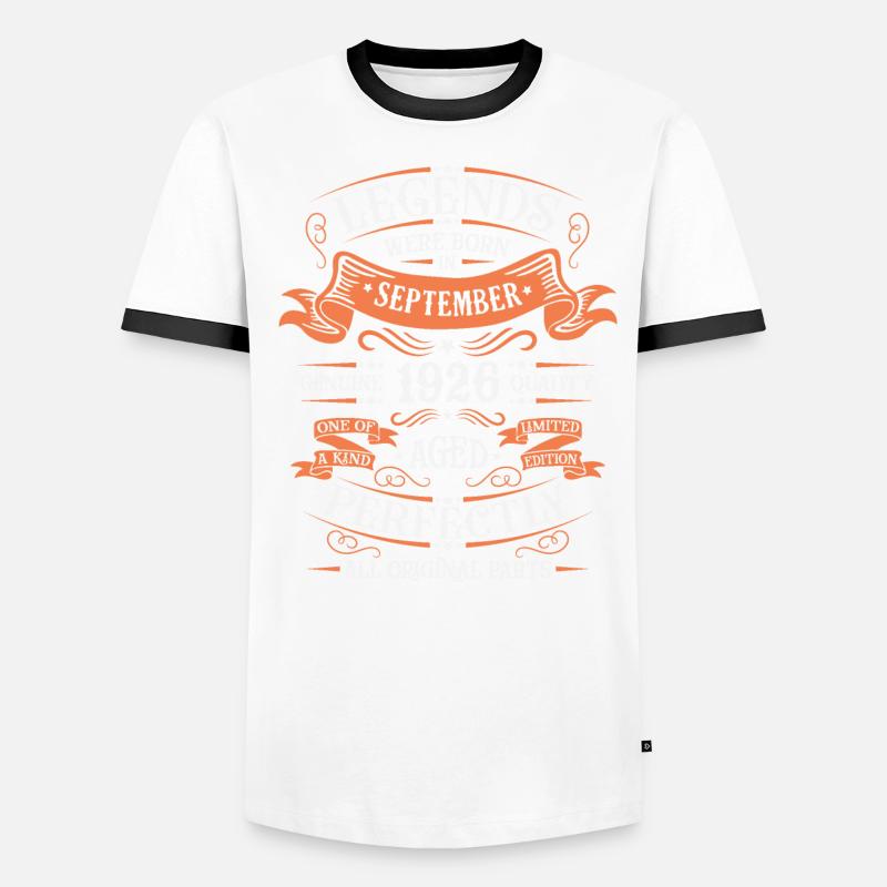 September 1926 Originelle Geburtstagsgeschenkidee Männer Kontrast-T-Shirt