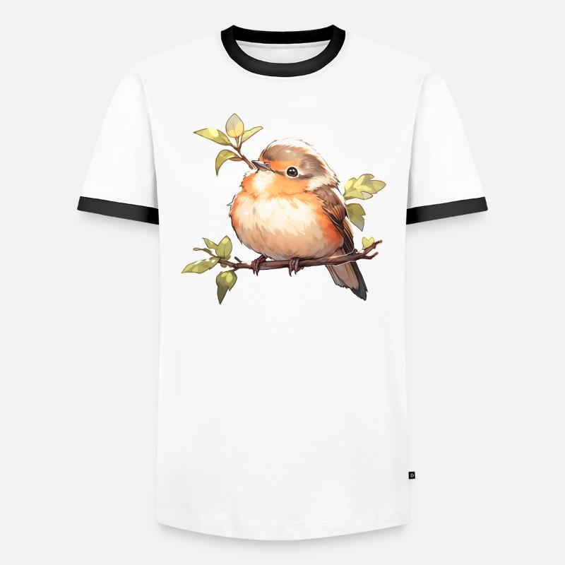 Singvogel Männer Kontrast-T-Shirt