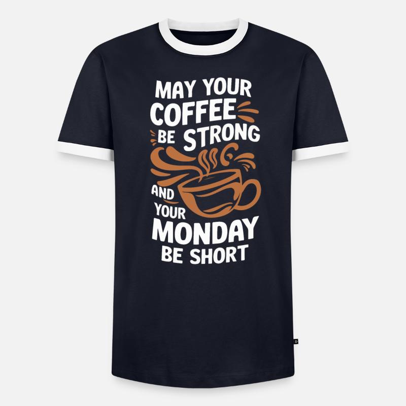 Kaffee Kaffees Trinker Männer Kontrast-T-Shirt