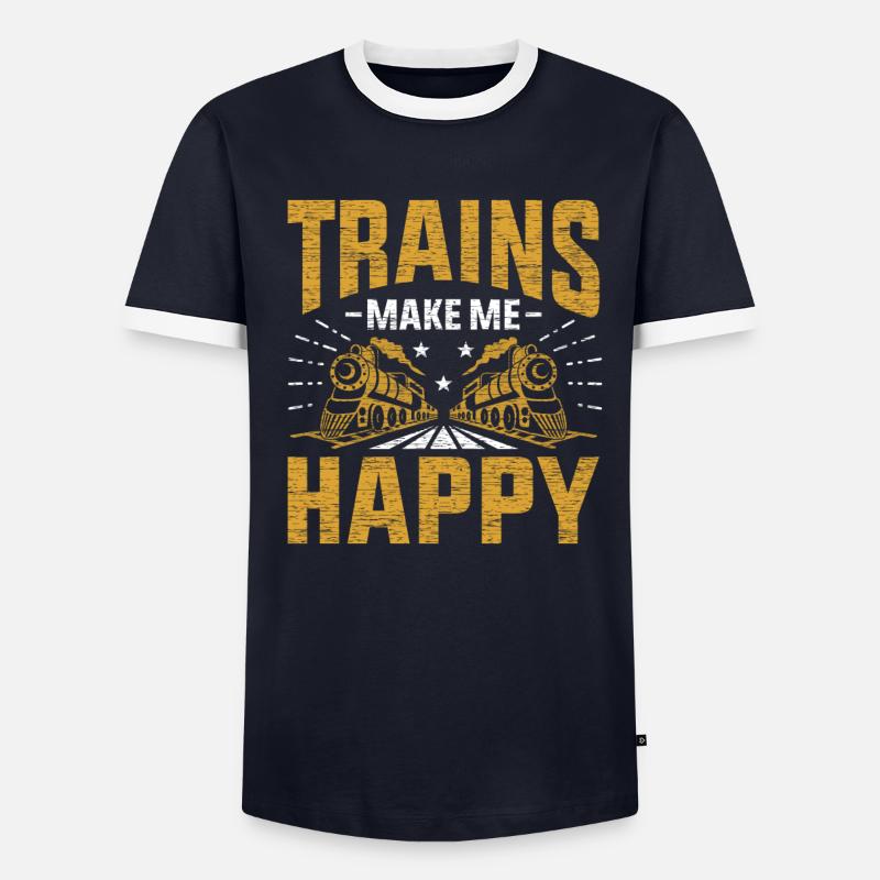 train T-shirt contrasté Homme