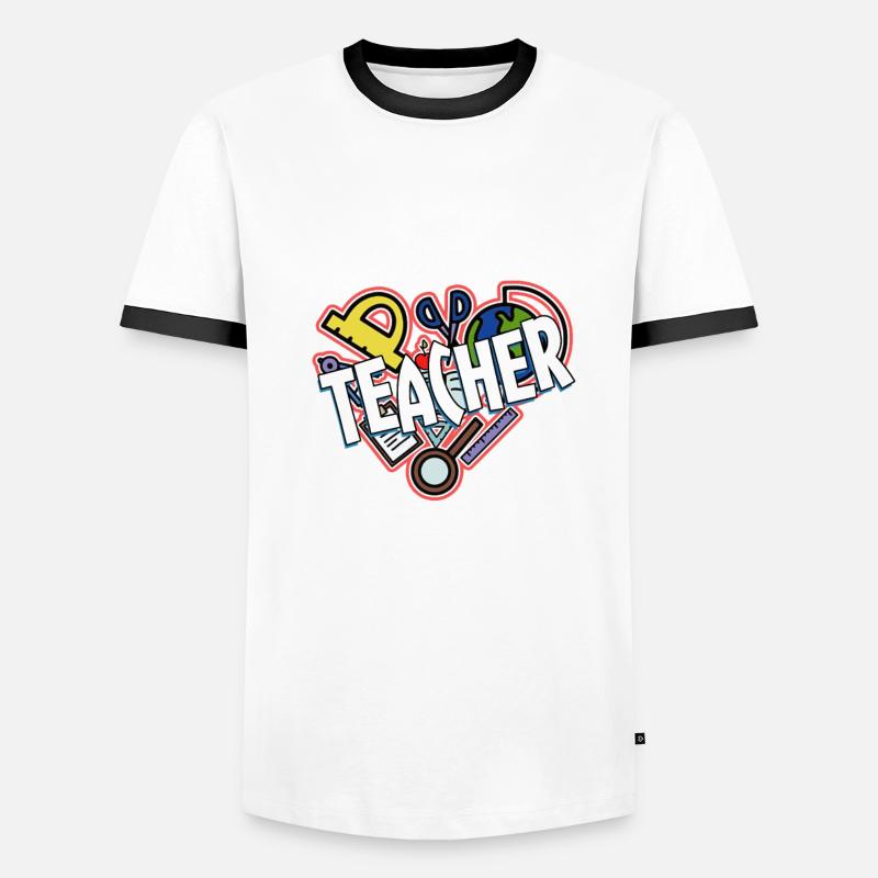 Lehrer Männer Kontrast-T-Shirt