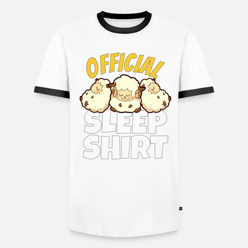 Nice Sleeping Sheep Gift Men's Ringer Shirt