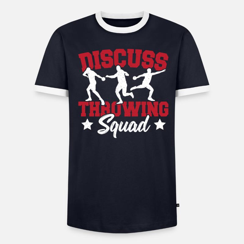 Discus Throw Discus Thrower Gift - Men's Ringer Shirt - undefined