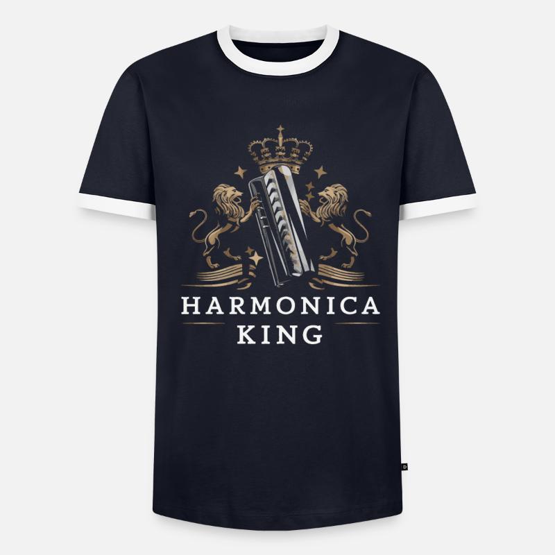 Harmonica Playing Gift - Men's Ringer Shirt - undefined