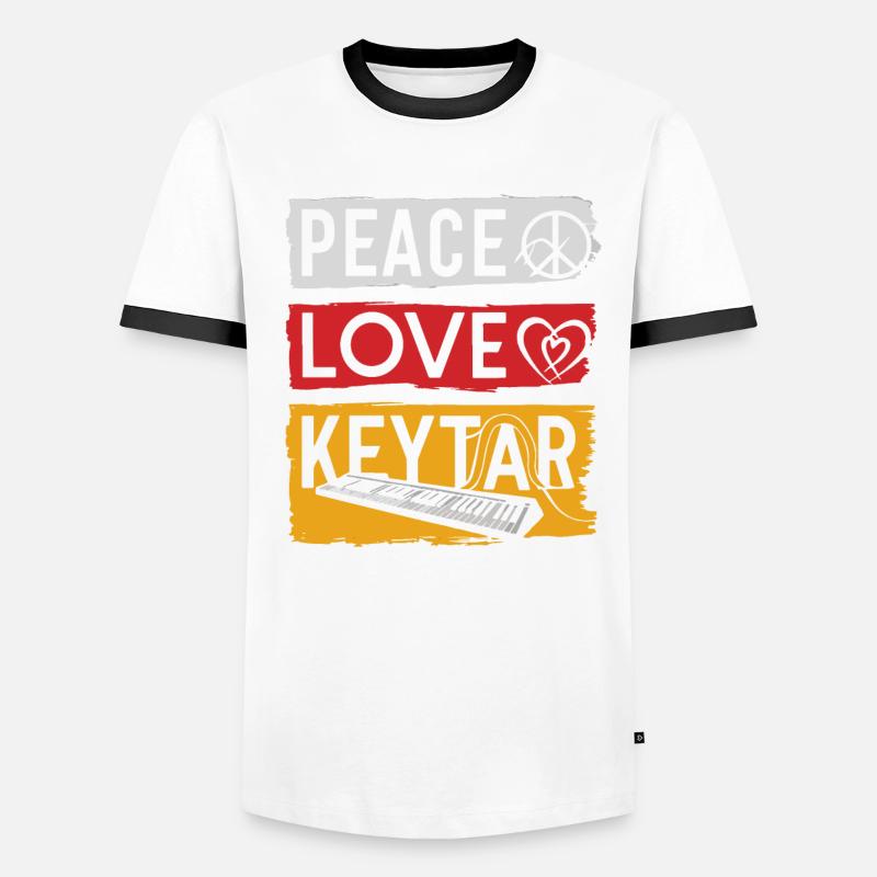 Keytar Keyboard Gift Men's Ringer Shirt