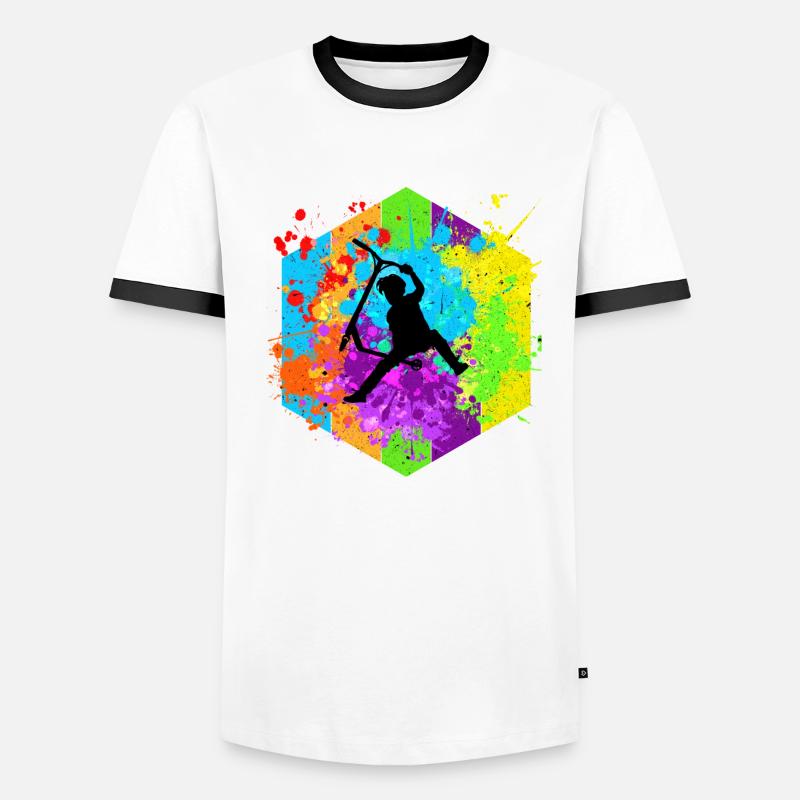 Freestyle-Roller Männer Kontrast-T-Shirt