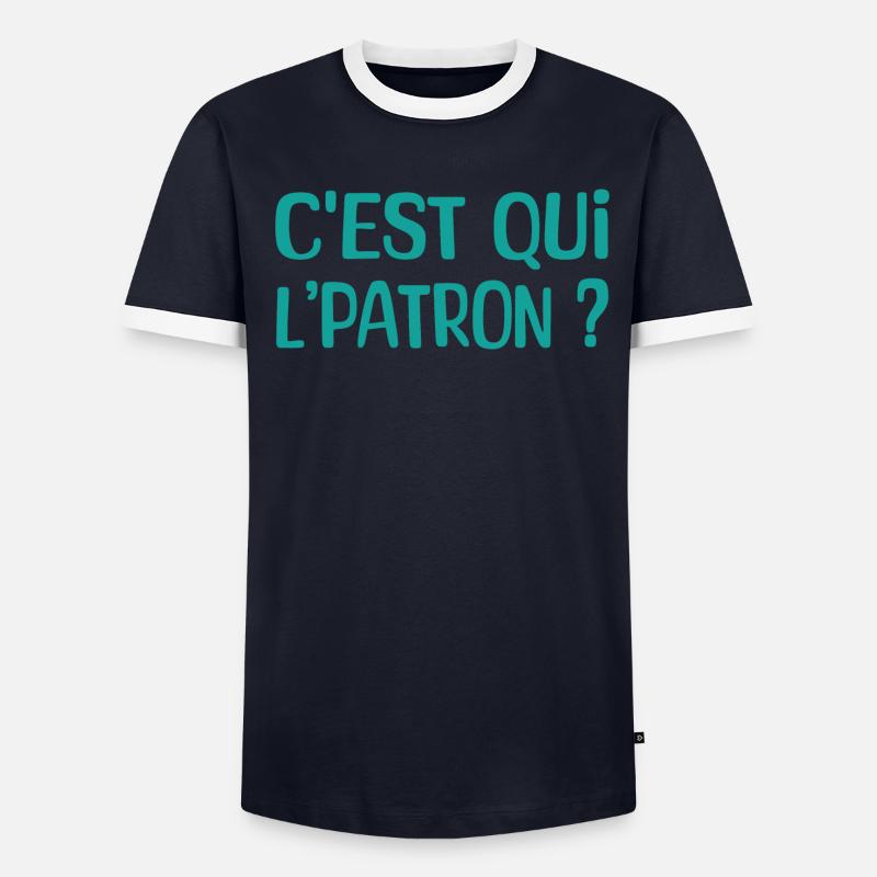C'est qui l'patron ? T-shirt contrasté Homme