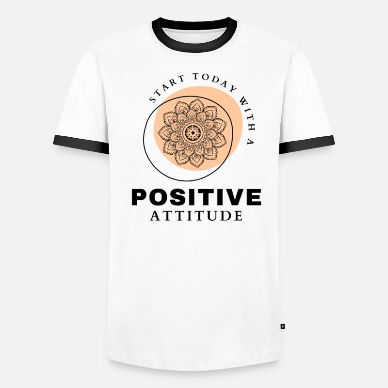 POSITIVE EINSTELLUNG MINDSET Motivation Männer Kontrast-T-Shirt