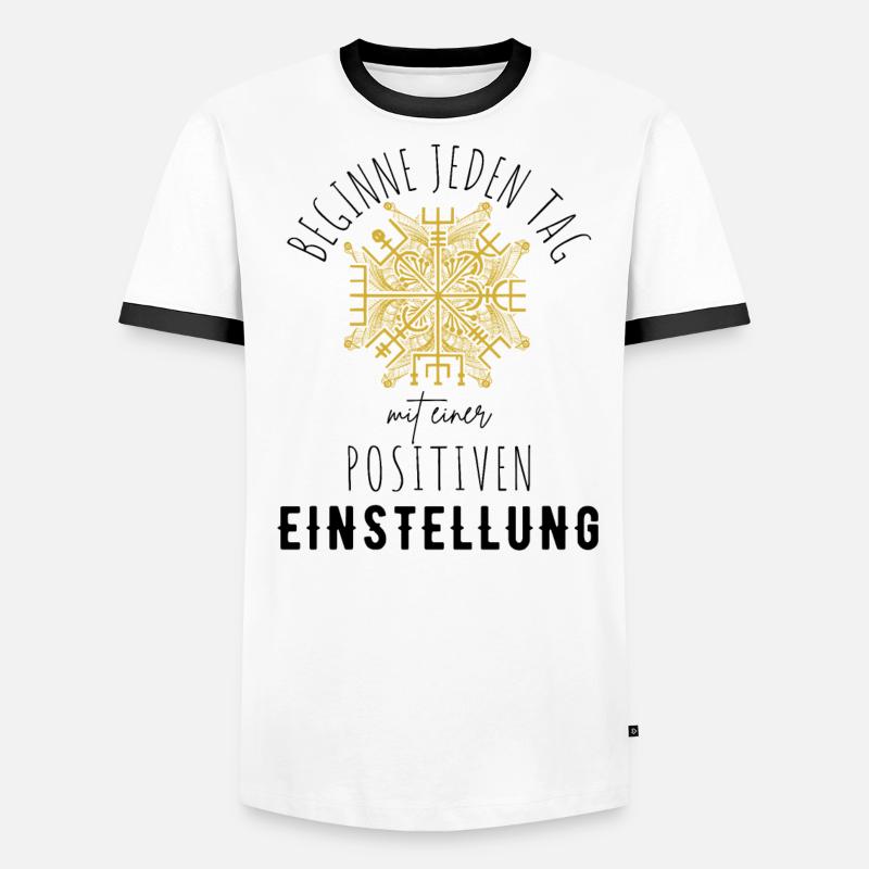 POSITIVE EINSTELLUNG MINDSET Motivation Männer Kontrast-T-Shirt
