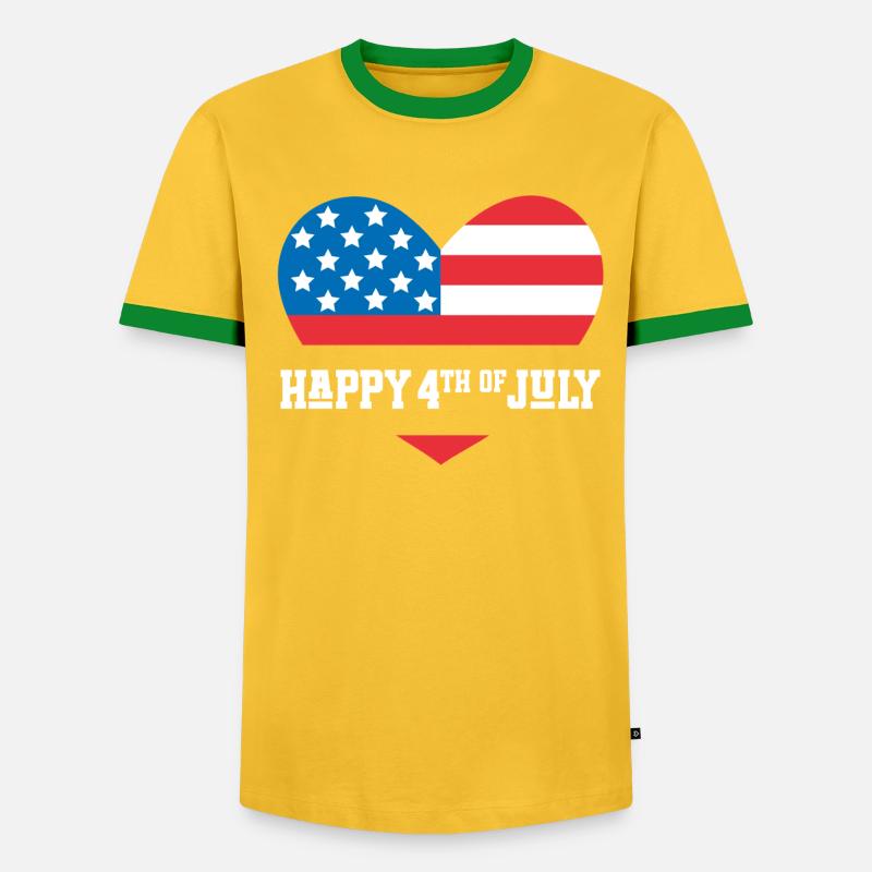 Frohen 4. Juli - Männer Kontrast-T-Shirt - undefined
