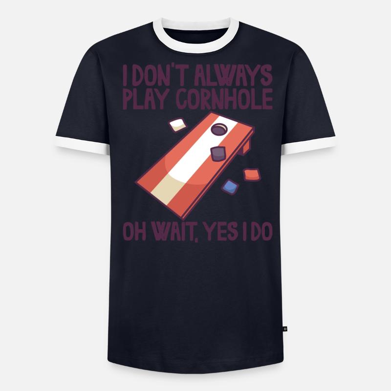 Cornhole Game Corn Hole Outfit with Cornhole Men's Ringer Shirt