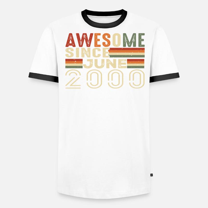 Juni 2000 Original 2000 Jubiläum 2000 Juni 2000 Männer Kontrast-T-Shirt