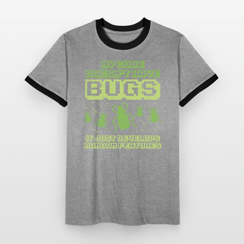 Code Bug Test Programmierer Entwickler Geschenk Männer Kontrast-T-Shirt
