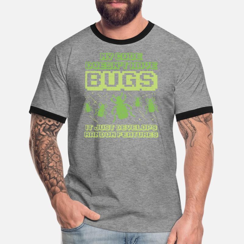 Code Bug Test Programmierer Entwickler Geschenk Männer Kontrast-T-Shirt