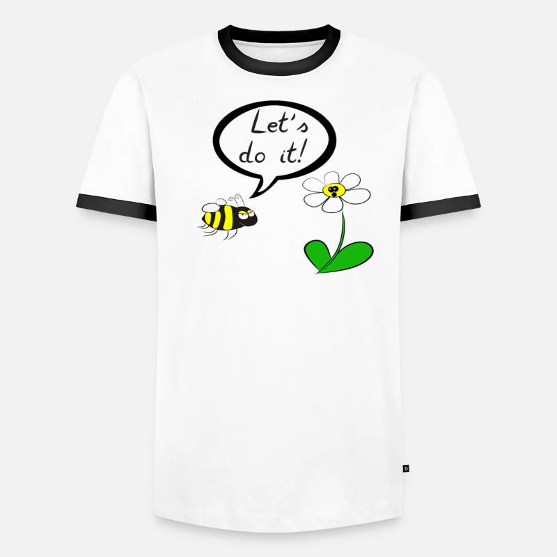 Let´s do it! - Bienchen und Blümchen Männer Kontrast-T-Shirt