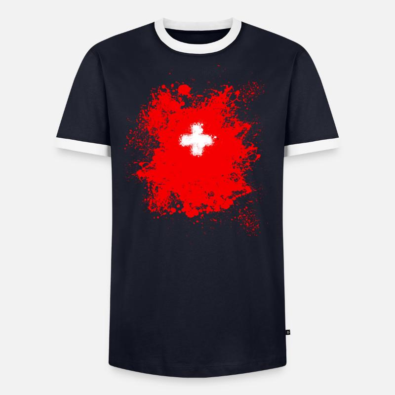 Schweiz Schweizer 1.August Stolz Geschenk - Männer Kontrast-T-Shirt - undefined