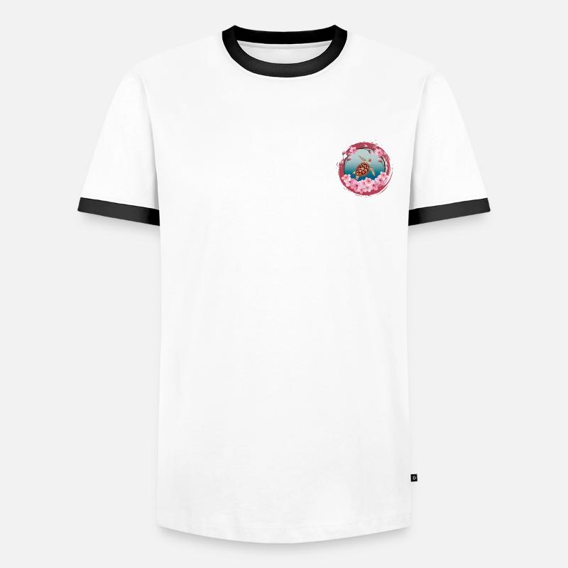 Turtle_Cherry-Blossom Men's Ringer Shirt