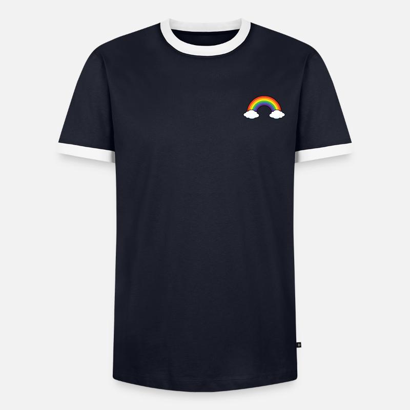 Rainbow Regenbogen Männer Kontrast-T-Shirt