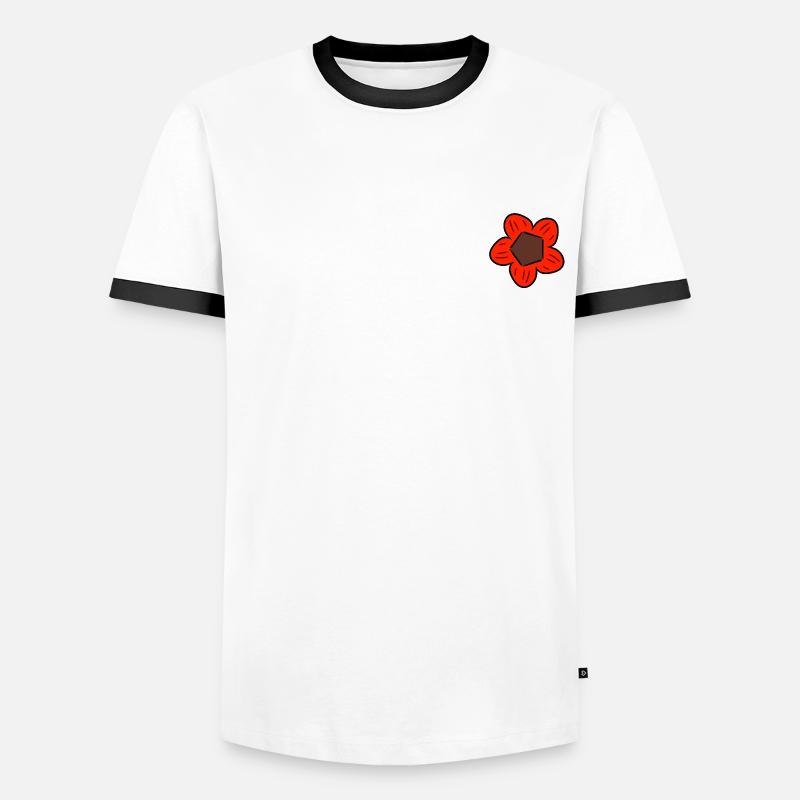 fleur T-shirt contrasté Homme