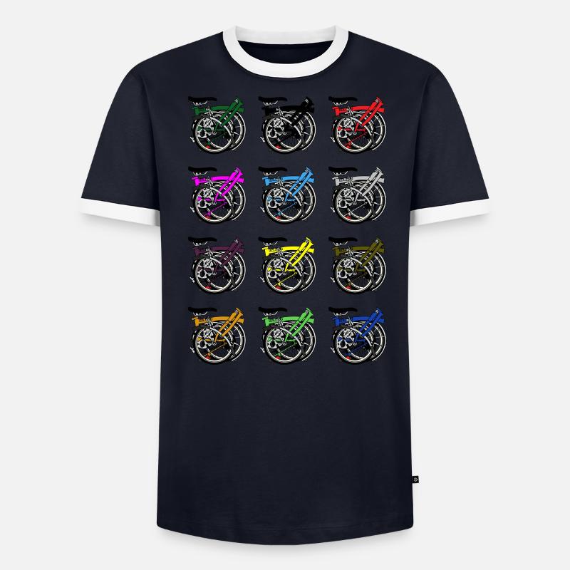 Brompton Bicycle Folded Men's Ringer Shirt