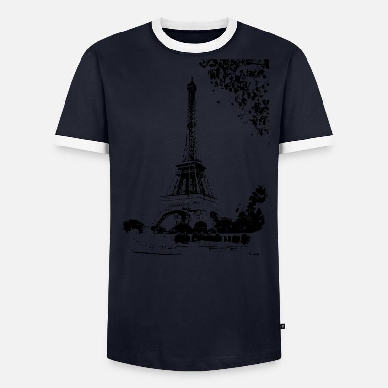 Tour Eiffel PARIS (Noir) T-shirt contrasté Homme