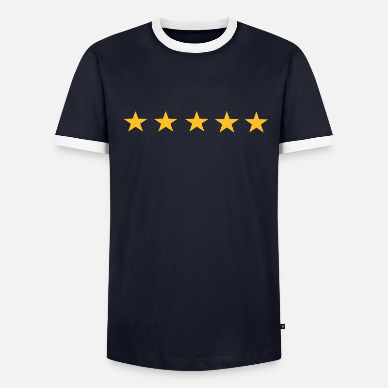 Sterne Männer Kontrast-T-Shirt