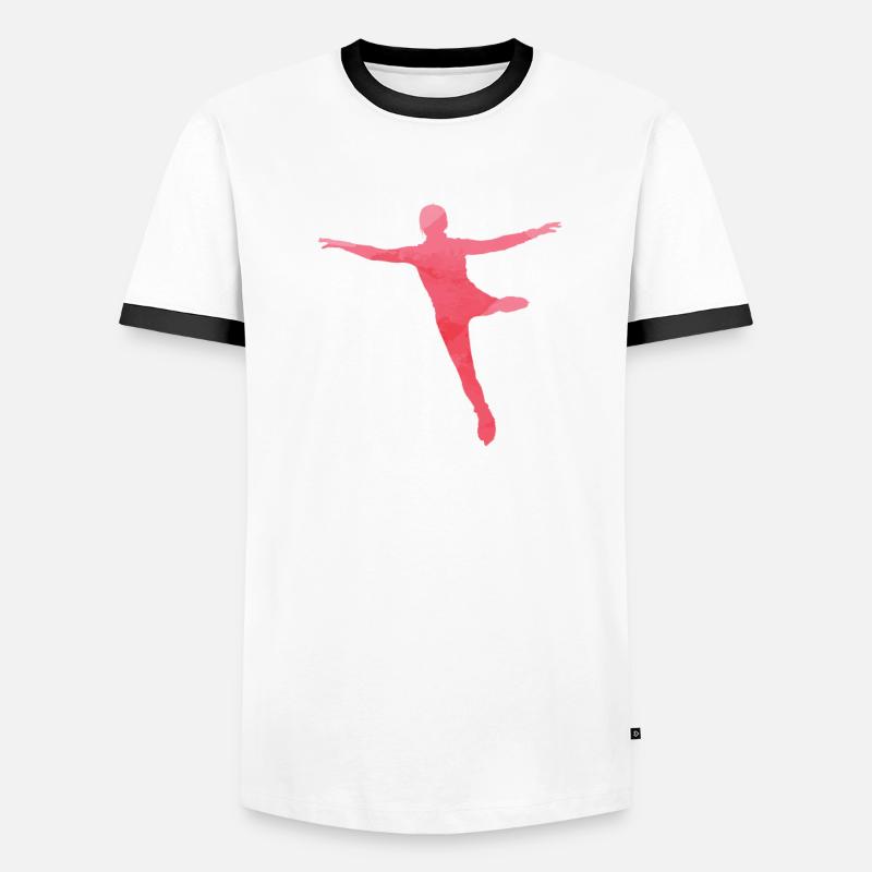 Triple Loop Eiskunstlauf Männer Kontrast-T-Shirt