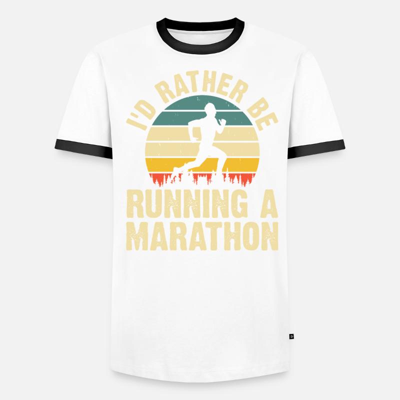 Marathon de course à pied de jogging T-shirt contrasté Homme